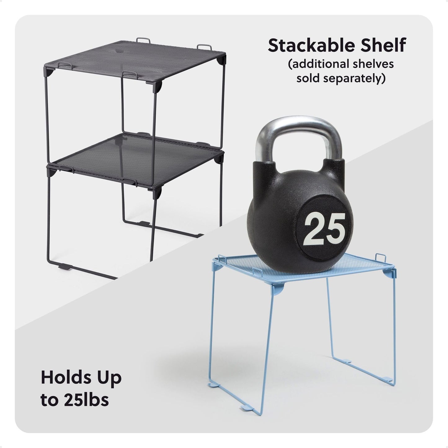 U Brands Mesh Locker Organizer Shelf, 11" x 10" x 8"