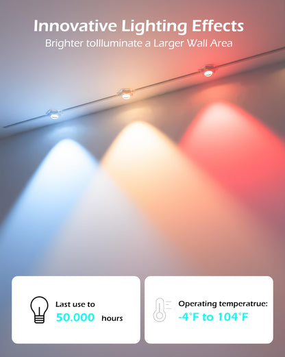 50Ft Permanent Outdoor Lights, IP67 Waterproof Smart Lighting, with App/Remote Control