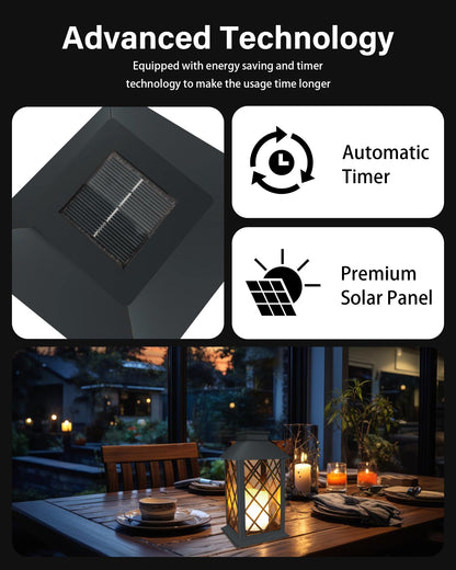 Solar Lanterns Outdoor Waterproof, 14 Inch