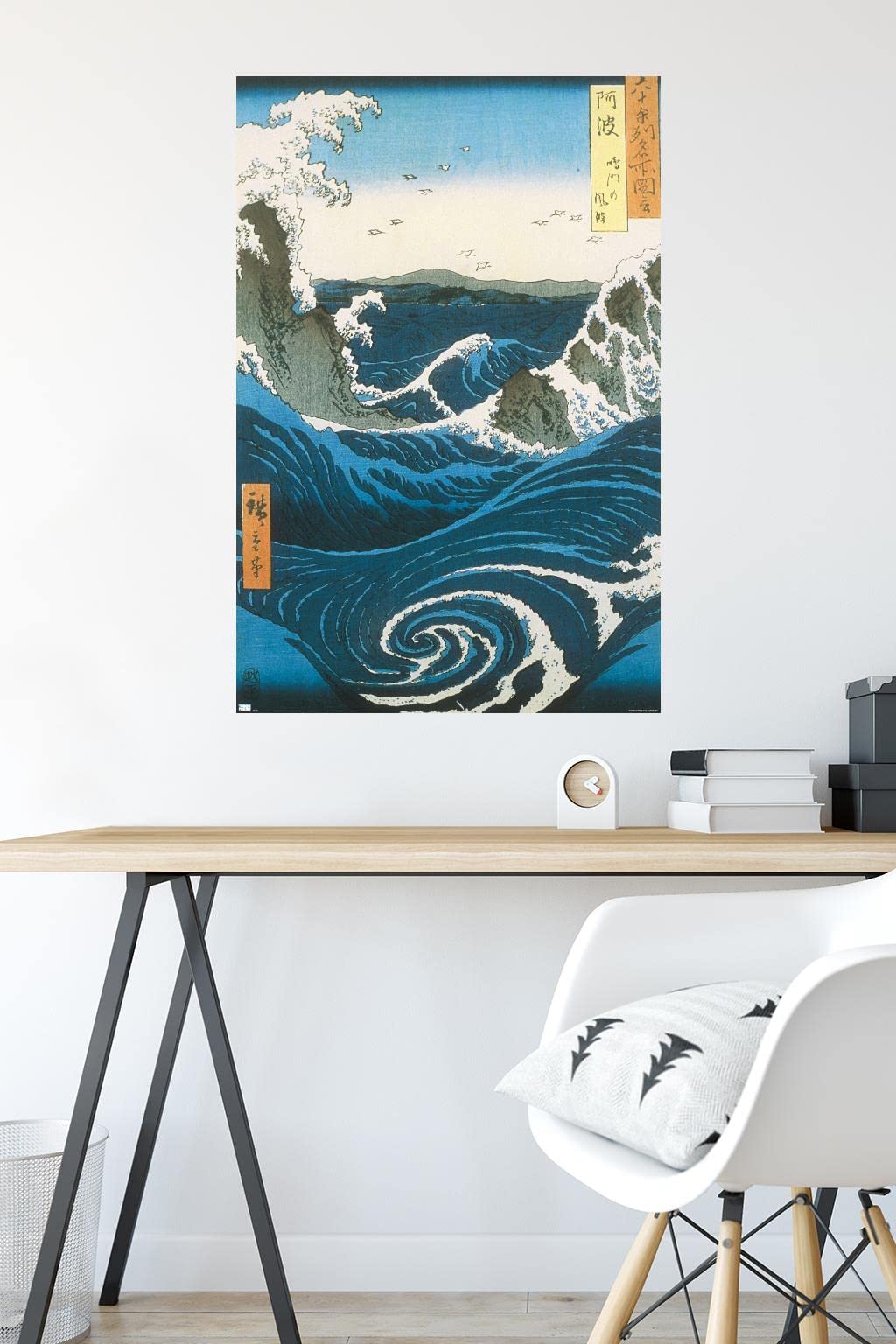 Utagawa Hiroshige Naruto Whirlpool Wall Poster 34 x 22.4 In