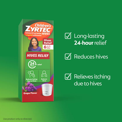 Zyrtec Children's Hives Relief Liquid Grape