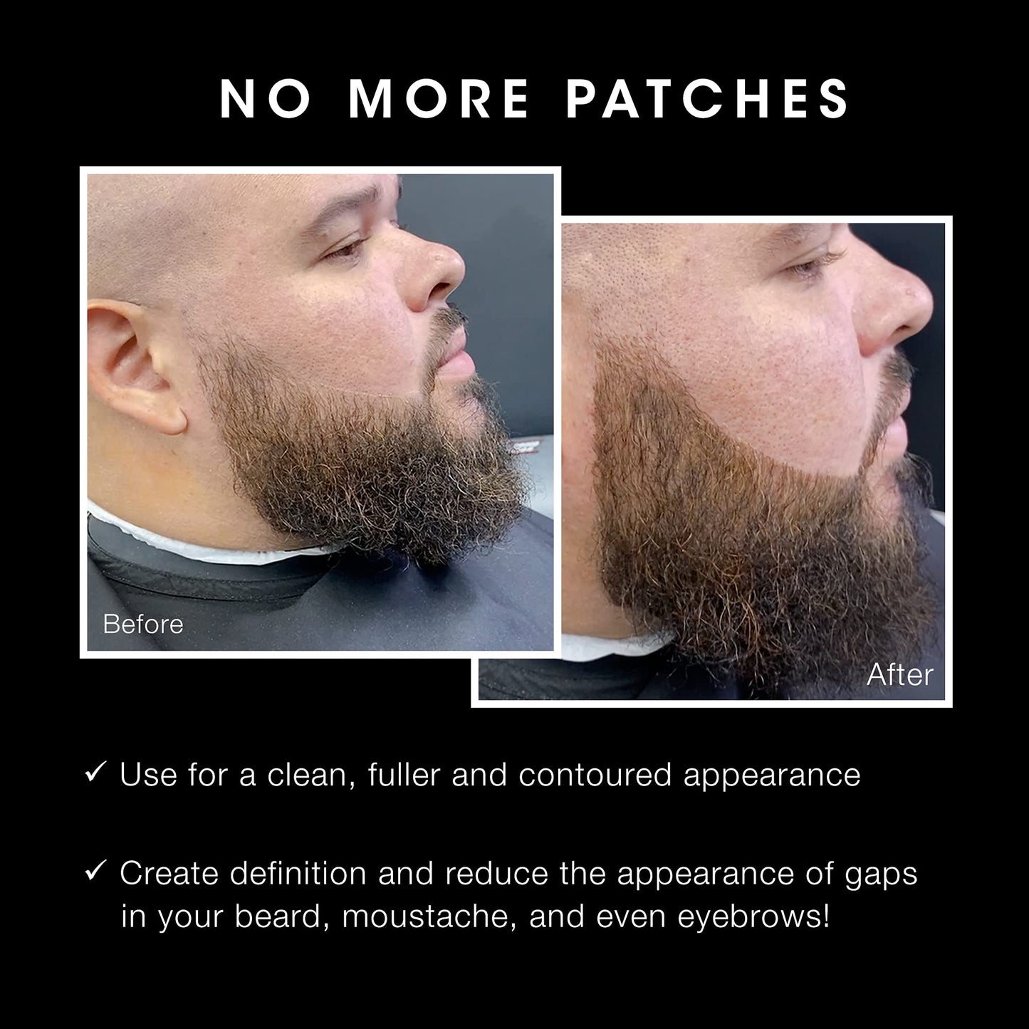 Pacinos Beard Pencil Filler - Bristle Brush Included(Light Brown)