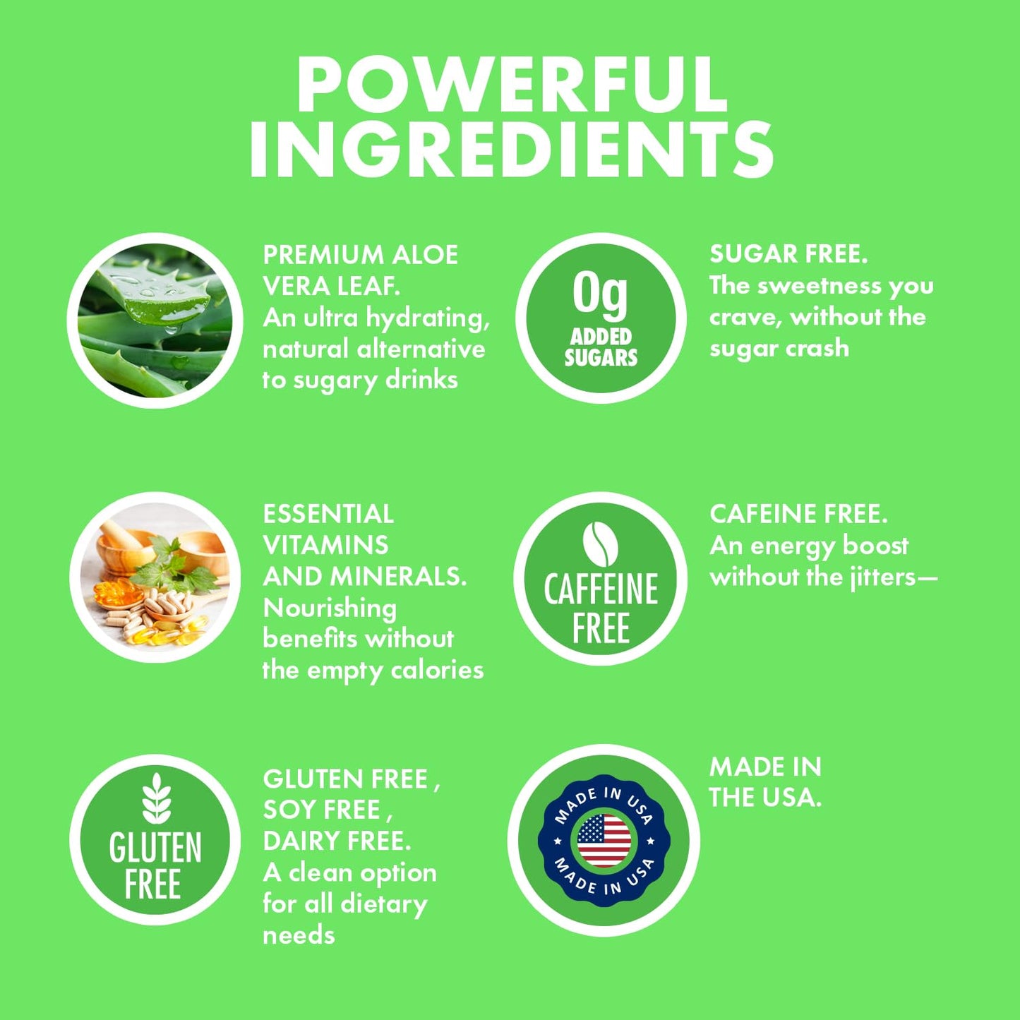 Aloe Vera Powder Drink Mix - Hydration Booster 40 Servings