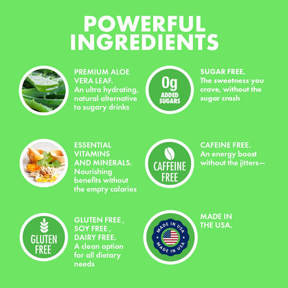 Aloe Vera Powder Drink Mix - Hydration Booster 40 Servings
