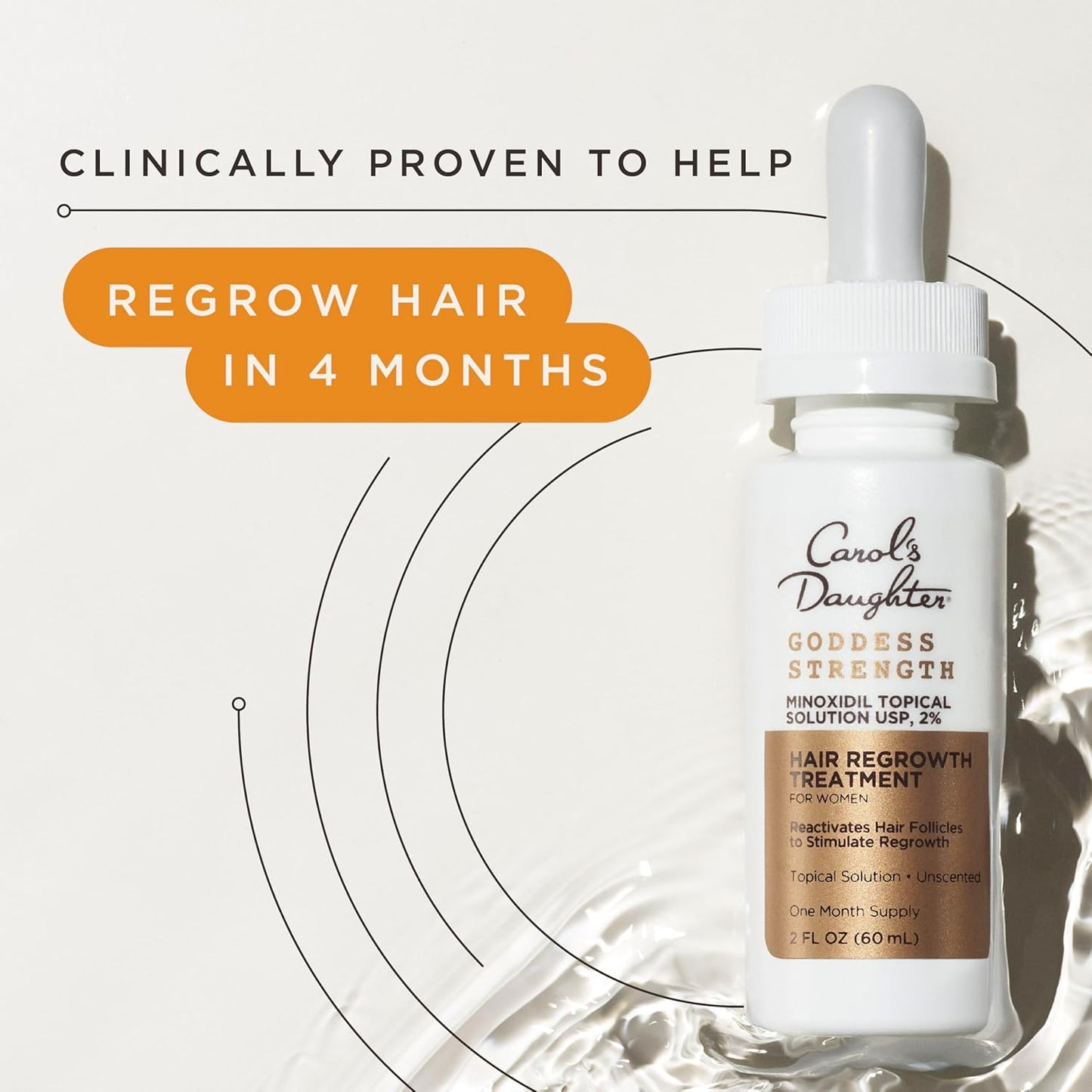 Carol's Daughter Goddess Strength Hair Regrowth Treatment for Women 2% Minoxidil Solution - 2 Fl Oz *Exp 09/2026* *Damaged Box*