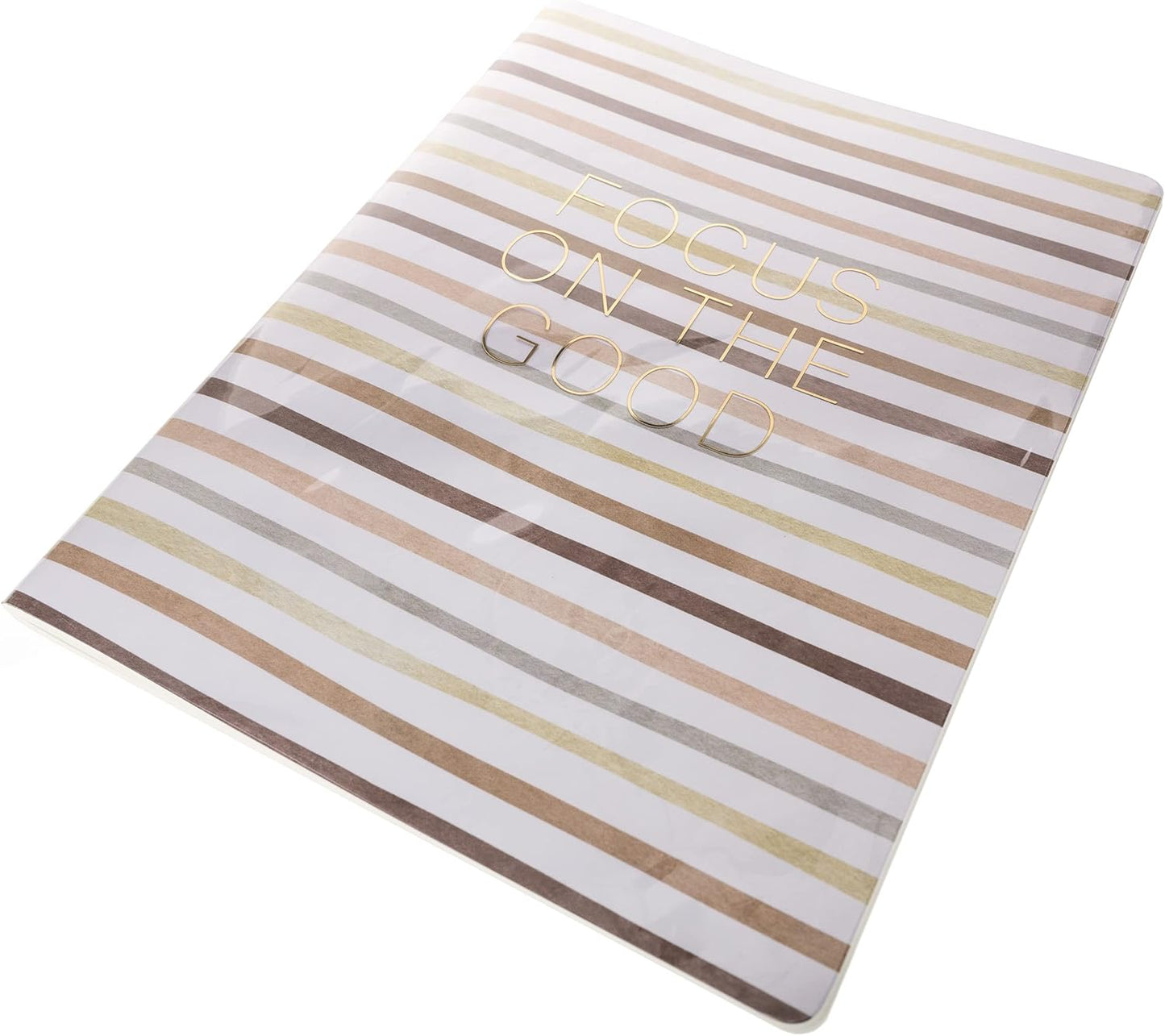 Graphique Weekly Vinyl Journal - Focus Design - 8 x 10, 120 Lined Pages - Features Year in Review Page, Gold Foil