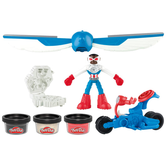 Play-Doh Marvel Captain America Moto-Slicer Playset with Bendy Action Figure