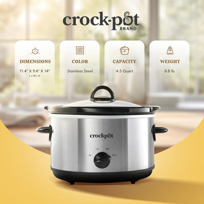 Crock-Pot 4.5 Quarts - Silver (Open Box)
