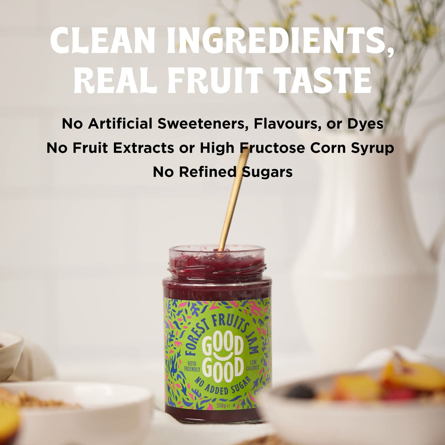 Good Good Forest Fruit Jam 12oz No Sugar (Best By 09/2026)
