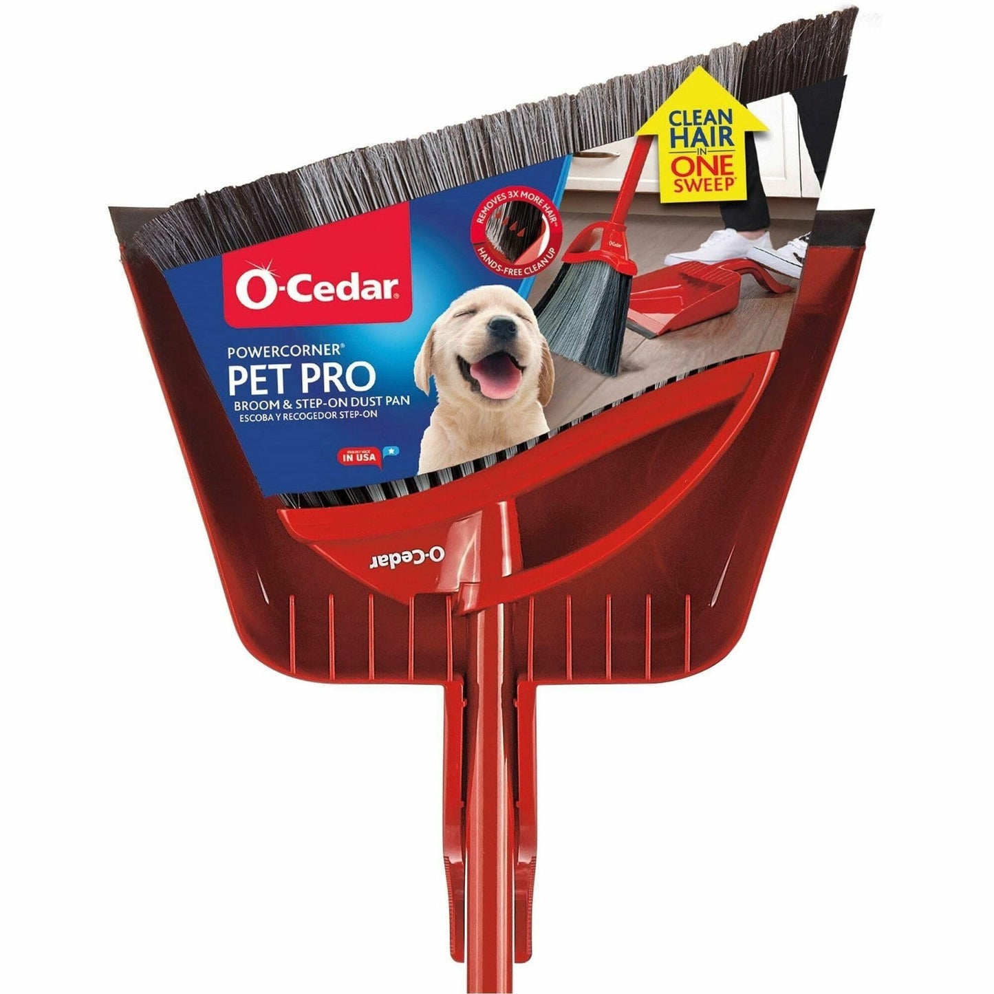 O-Cedar PowerCorner Pet Pro Broom & Dustpan