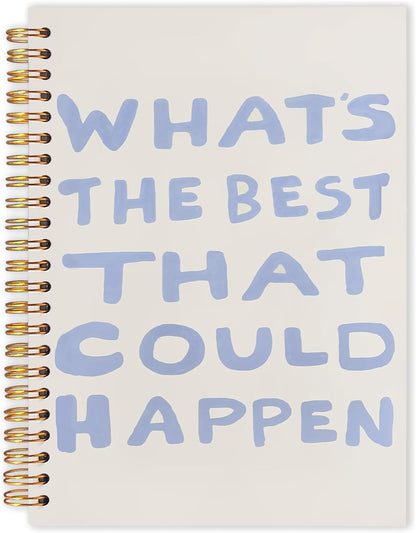 Inspirational Spiral Notebook Journal 5.5x8.3, What's the Best That Could Happen Motivational Notebooks for Note Taking, Inspirational Positive Affirmations Gifts, Hardcover Journal