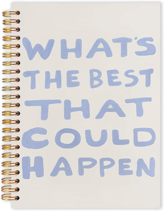 Inspirational Spiral Notebook Journal 5.5x8.3, What's the Best That Could Happen Motivational Notebooks for Note Taking, Inspirational Positive Affirmations Gifts, Hardcover Journal