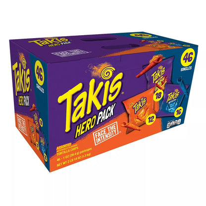 Takis Hero Variety Pack Tortilla Chips, 1 Ounce (Pack of 46) (BB AUG 24 2026)