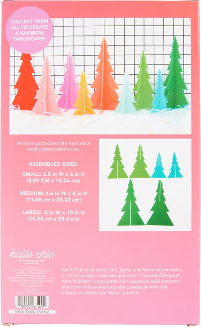 Acrylic 3D Mini Christmas Tree Blue/Green *Very Damaged Box*