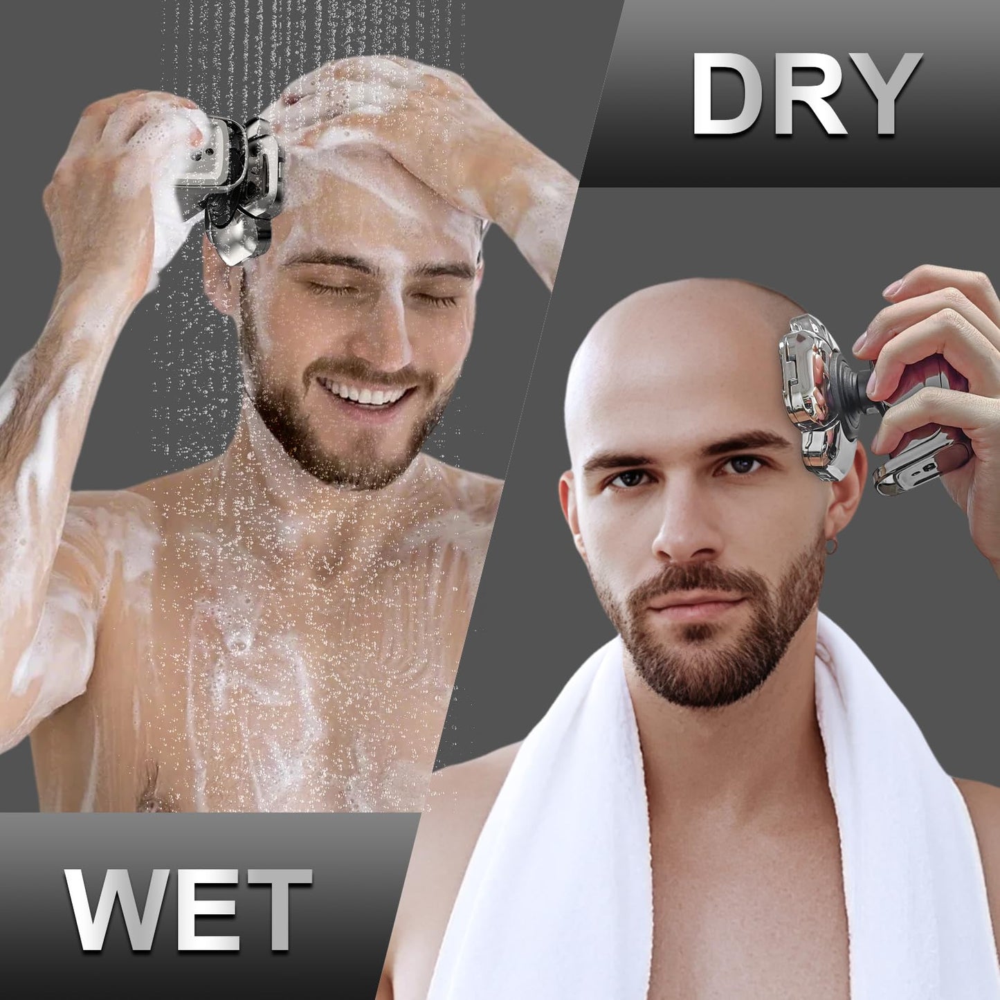 9D Head Shaver for Bald Men, 5-in-1 Electric Razor