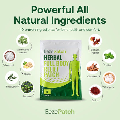 EezePatch MAX Herbal Full Body Relief Patches 10 ct