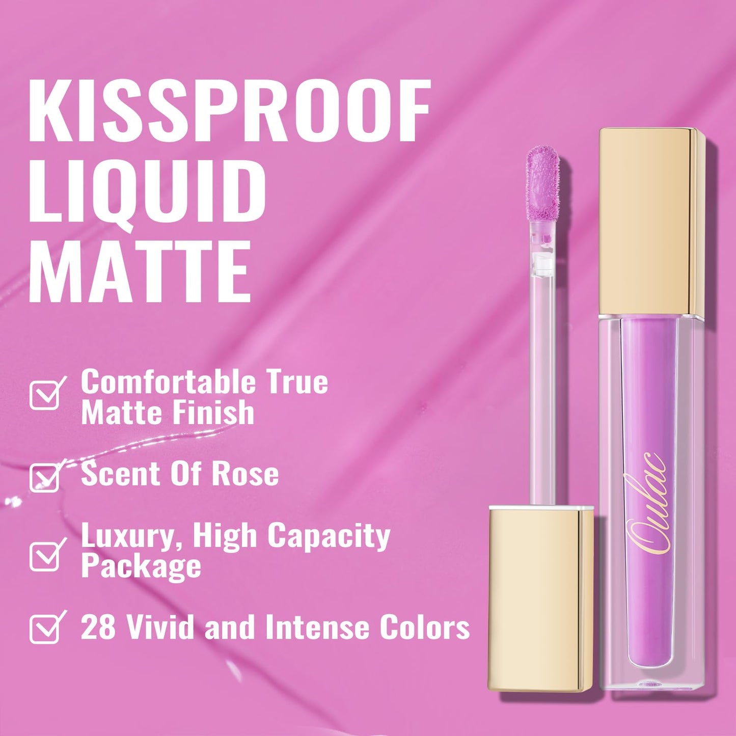 Oulac Matte Lipstick Light Pink Lavender M14