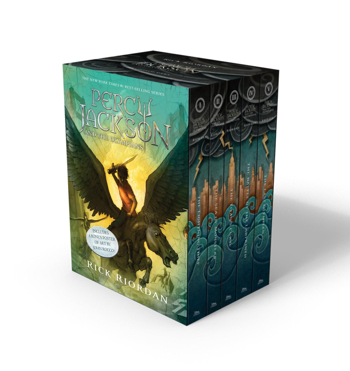 Percy Jackson and the Olympians 5 Book Set (w/poster)