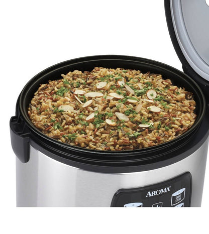Aroma Digital Rice Cooker Stainless Steel 20-Cup ARC-1030SB