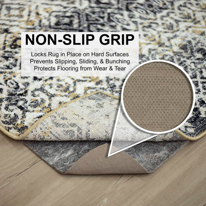 Mohawk Home Non Slip Rug Pad 3' x 12'- 1/4" Thick Felt + Latex Rubber Gripper
