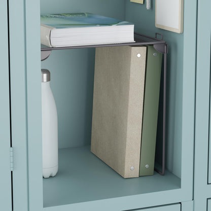 U Brands Mesh Locker Organizer Shelf, 11" x 10" x 12", Dusty Black, Back to School Essentials, Stackable, Fits Standard Size School Lockers