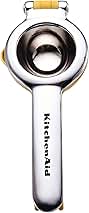 KitchenAid Citrus Juice Press Squeezer for Lemons and Limes with Seed Catcher and Pour Spout, Lemon, 8 inches