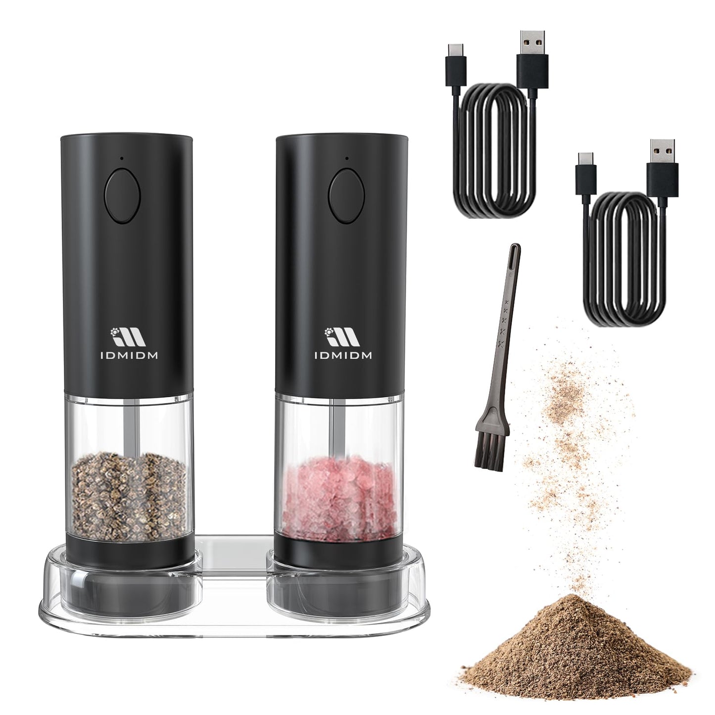 Rechargeable Salt & Pepper Grinder Set