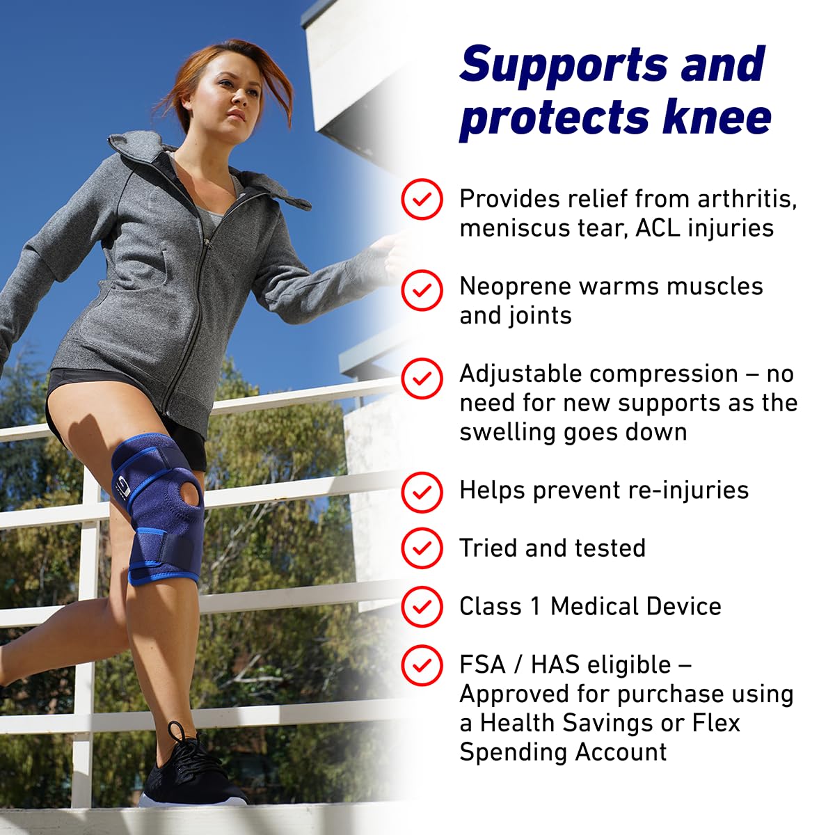 Neo G Open Knee Support, One Size Fits Most *Damaged Package See Desc*