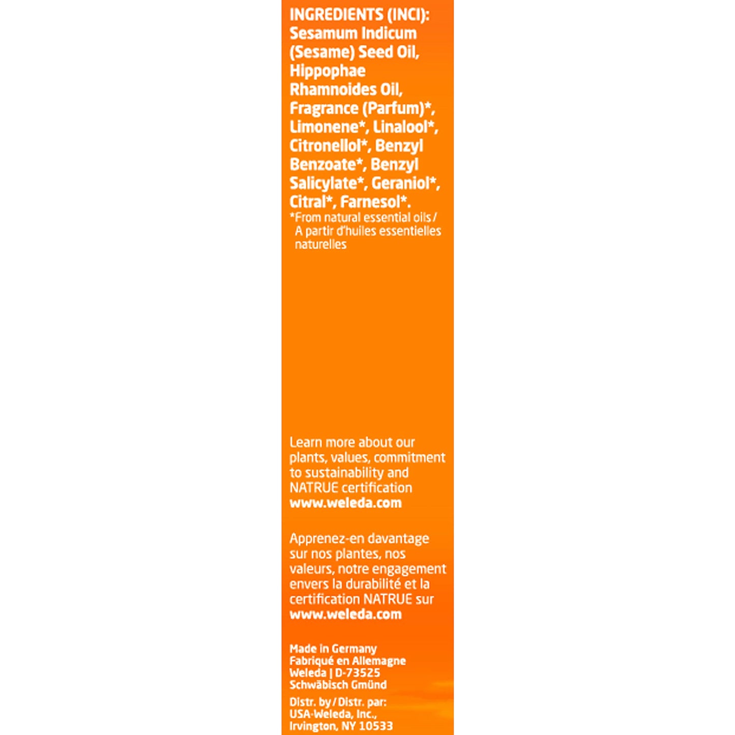 Weleda Sea Buckthorn Body Oil, 3.4 Fluid Ounce