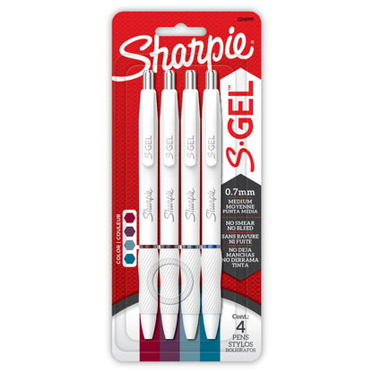 Sharpie S-Gel Retractable Gel Pens, Pack Of 4 Pens