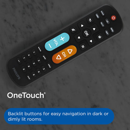 Philips BigEZ OneTouch Big Button Universal TV Remote, Easy to Use