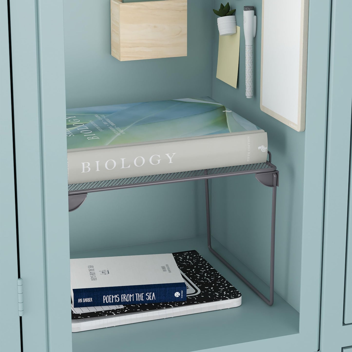 U Brands Mesh Locker Organizer Shelf, 11" x 10" x 8"