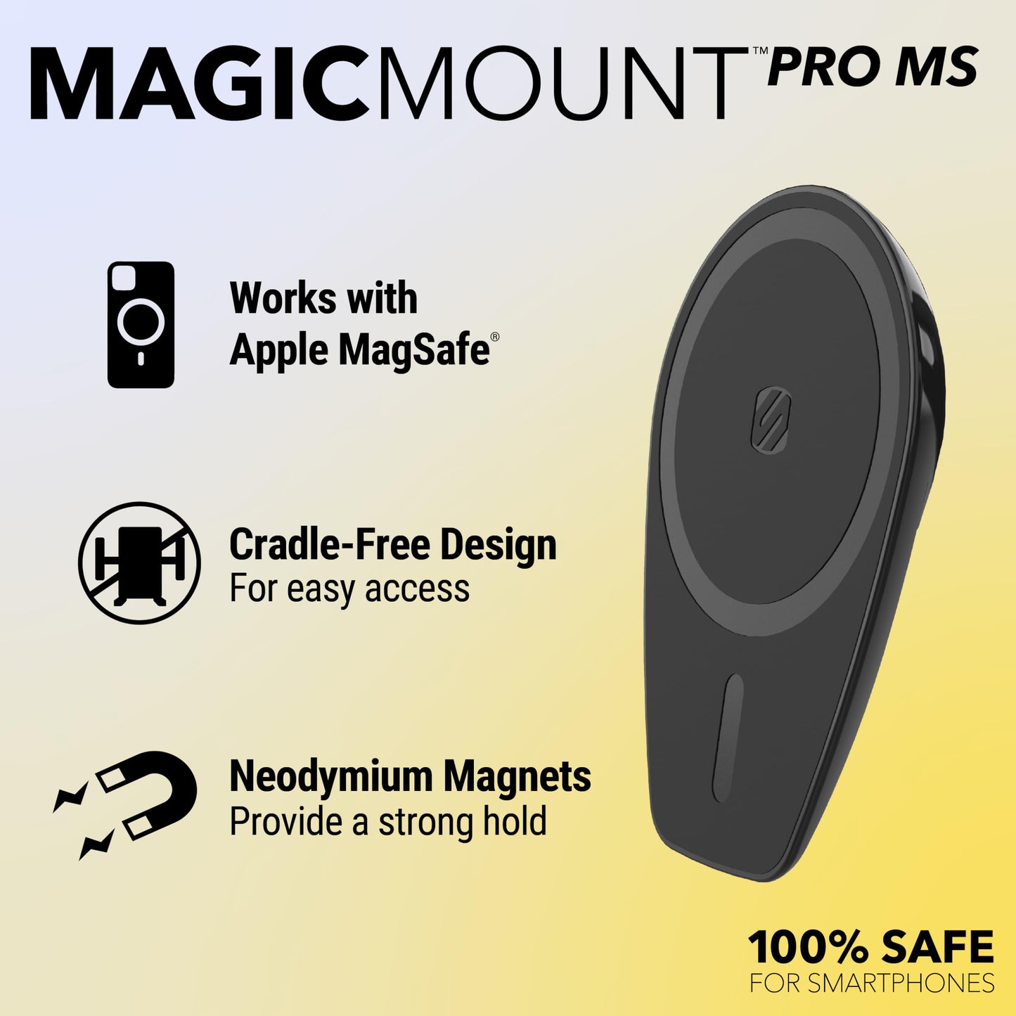 Scosche MagicMount Pro MS 3-in-1 Magnetic Phone Mount