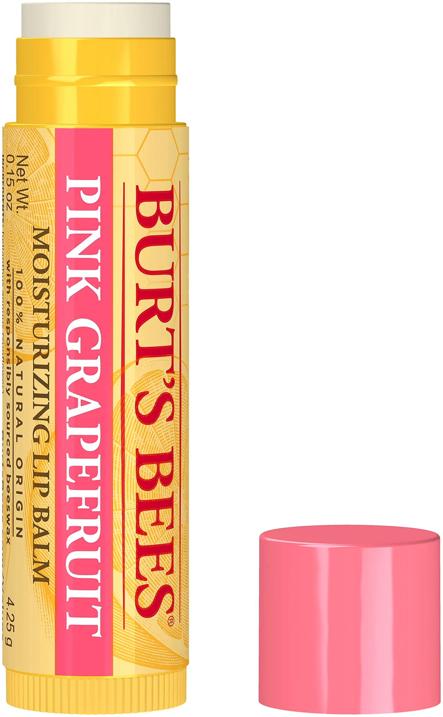 Burt's Bees 100% Natural Lip Balm, Pink Grapefruit