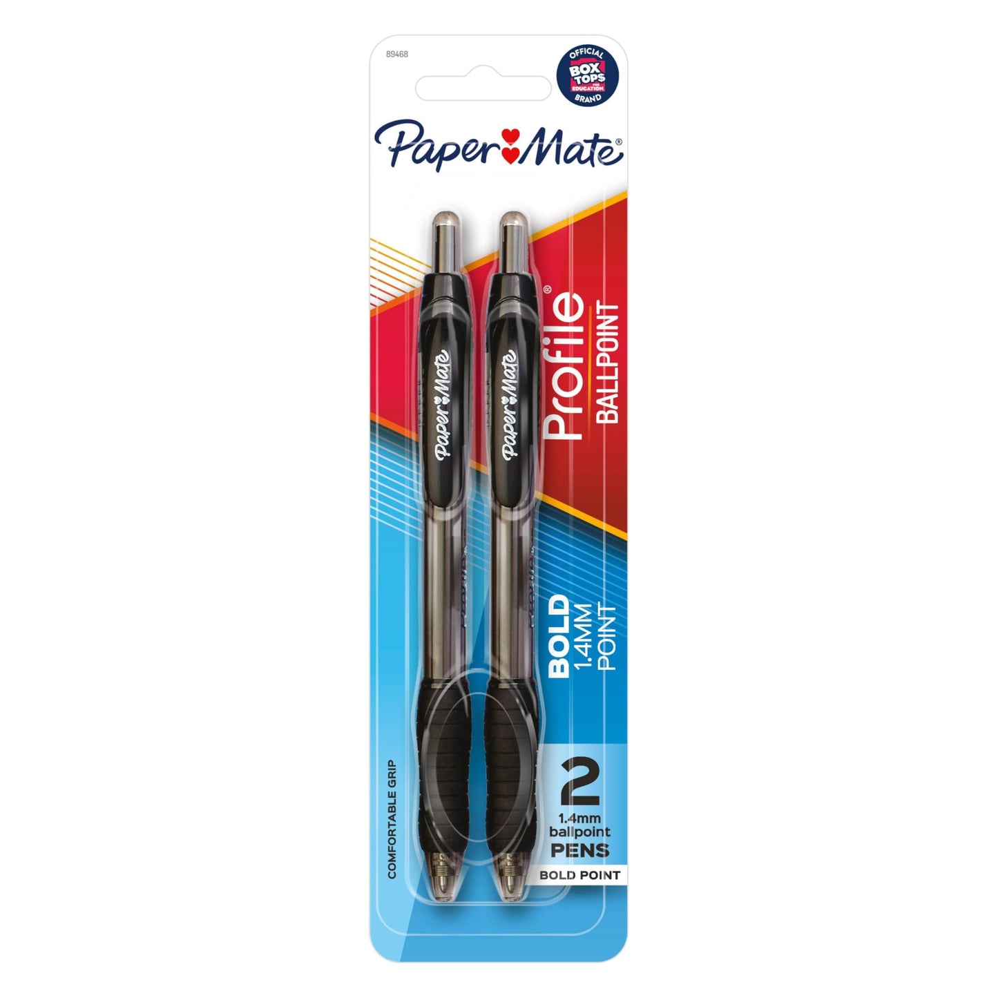 Paper Mate Profile Ballpoint Pens, Bold (1.4mm) 2 Count