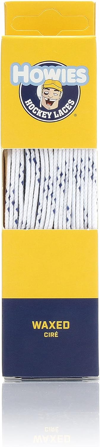 Howies Hockey Skate Laces - Waxed - 108 Inch - White & Blue