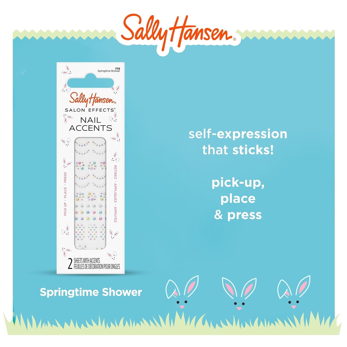 Sally Hansen Salon Effects Nail Accents X Hershey's Cookies 'n' Creme Eggs, Springtime Shower, Easy to Apply, Non-Damaging, Over 40 Accents