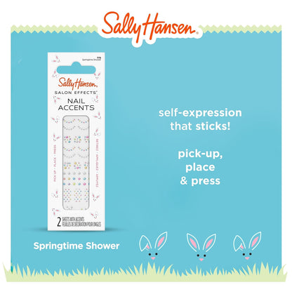 Sally Hansen Salon Effects Nail Accents X Hershey's Cookies 'n' Creme Eggs, Springtime Shower, Easy to Apply, Non-Damaging, Over 40 Accents