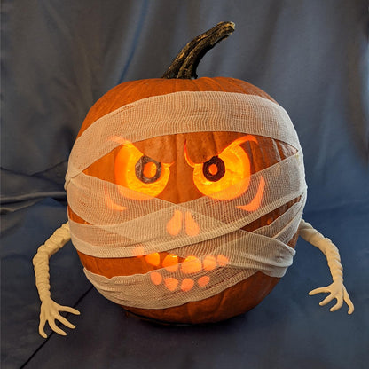 Pumpkin Masters Mummy Carving & Decorating Kit - Complete Set for Creating Spooky Mummy Pumpkins, Includes Carving Tools & Decorations