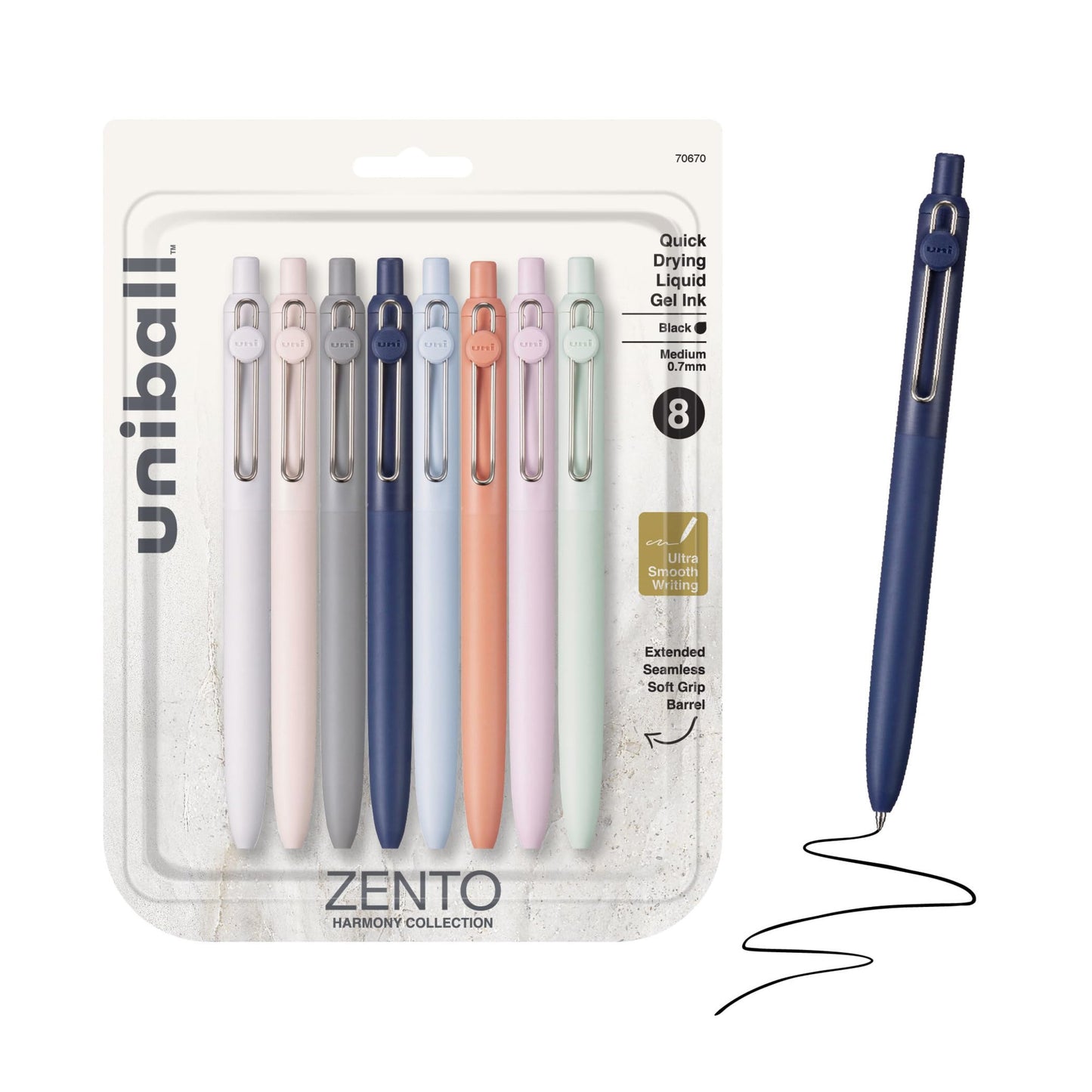 Uniball™ Zento Retractable Gel Pens 8pk