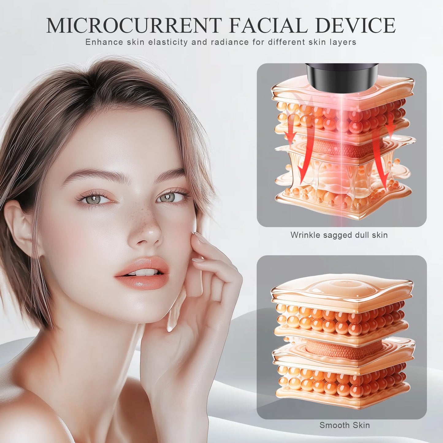 Light Facial Sculpting Tool for Lifting, Firming, Depuffing, and Promoting Absorption
