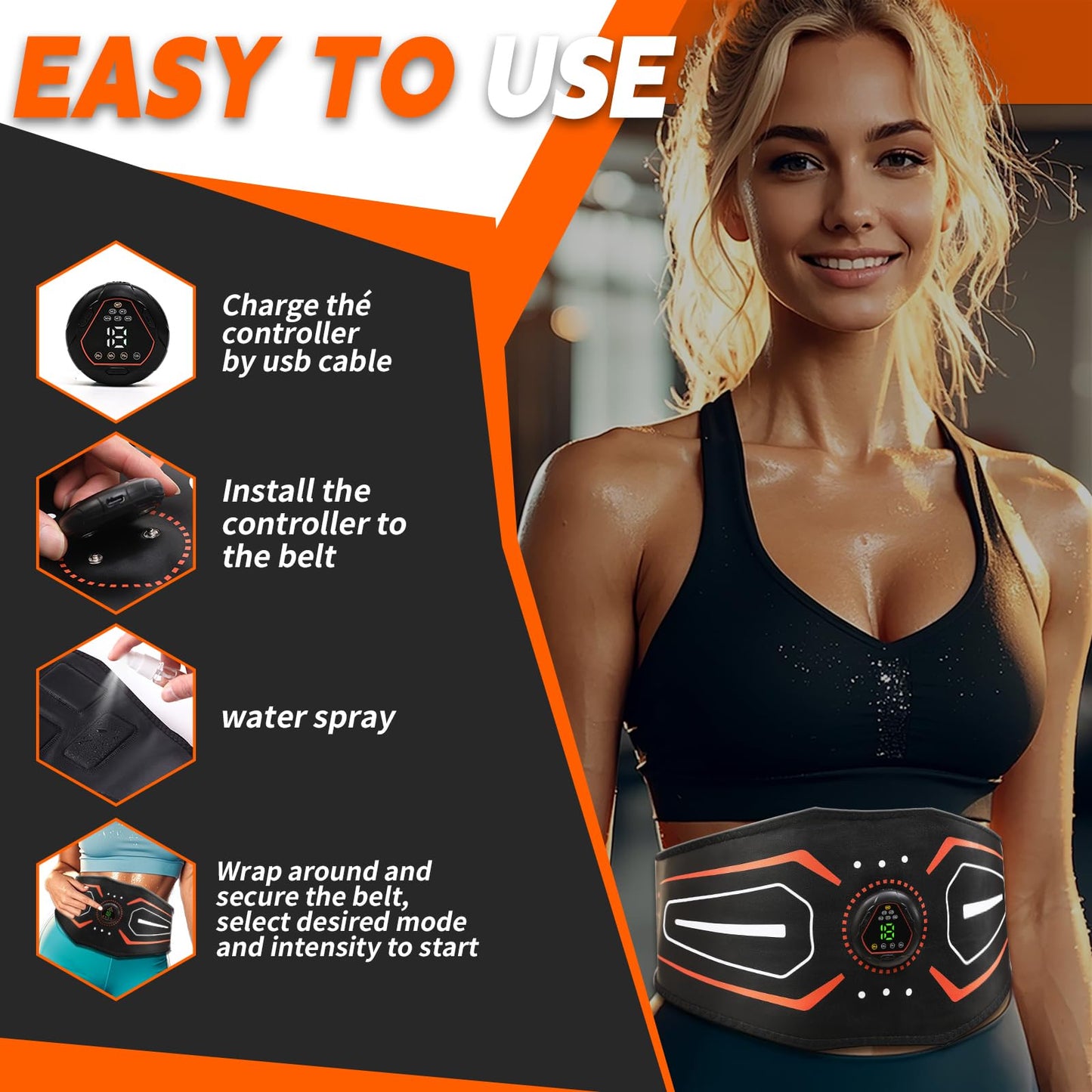 Fitness Belt Stimulator, Ab Machine