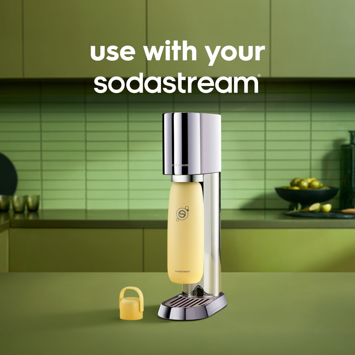 SodaStream Sodastream Fizz & Go Insulated Stainless Steel Carbonating Bottle Lemon 30.4 Oz