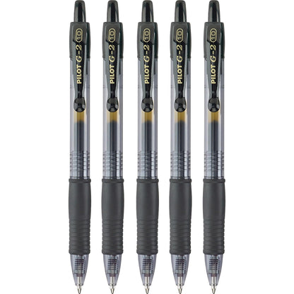 Pilot G2 Rolling Ball Gel Pens 5-Pack