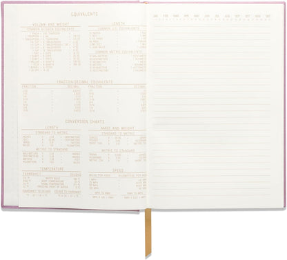 DesignWorks Ink Sueded Paper Journal Notebook with 160 Lined Pages, Ribbon Bookmark, and Storage Pocket for Work, Writing, Journaling, 5.75 x 8.125 - Lilac Purple with Gold Letter Notes
