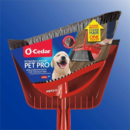 O-Cedar PowerCorner Pet Pro Broom & Dustpan