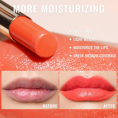 Oulac Moisturizing Lipstick, Orange Red G12, 0.07 oz