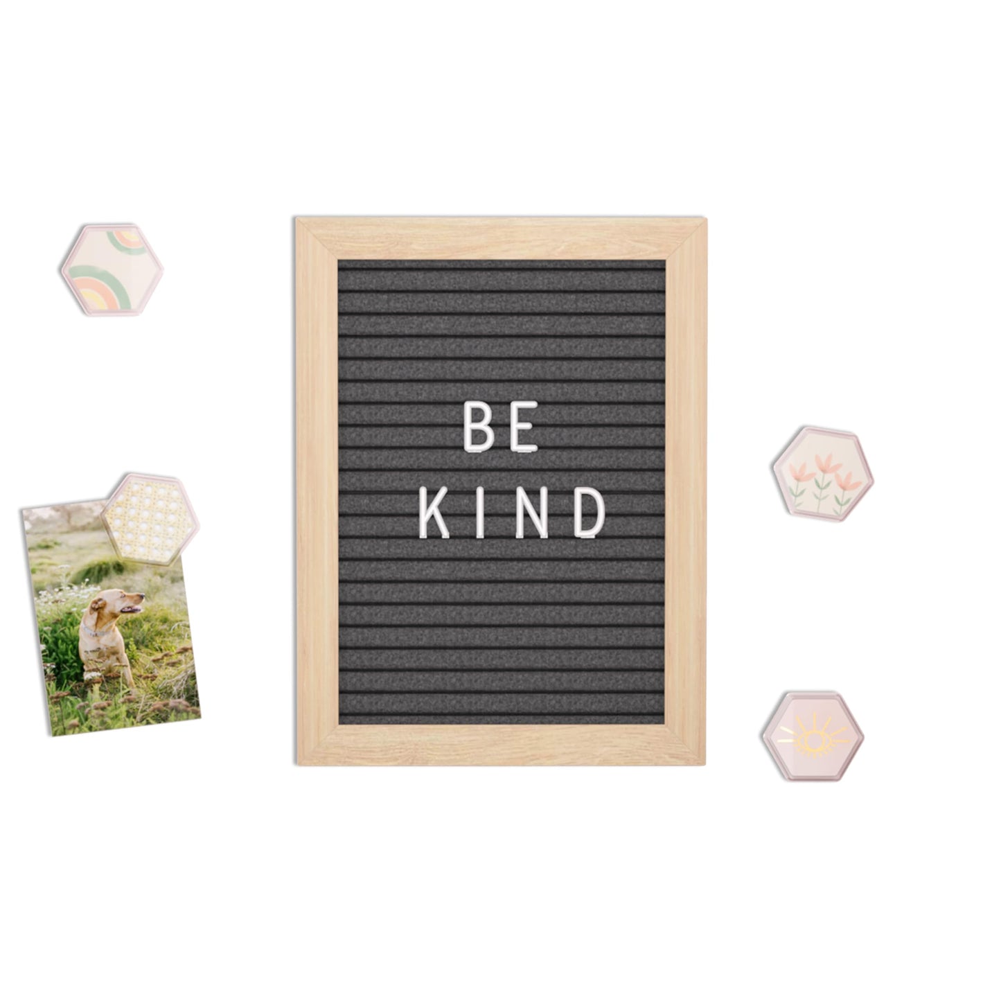 Magnetic Locker Letter Board, Black Felt, 8" x 6"