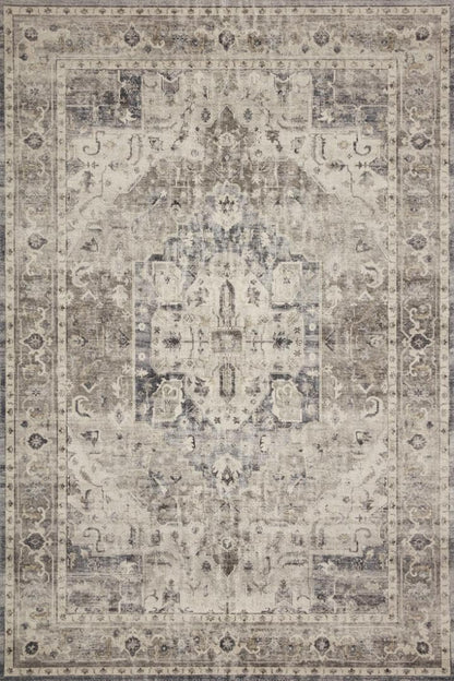 Loloi Hathaway Collection HTH-05 Steel/Ivory 3'-6" x 5'-6", .25"