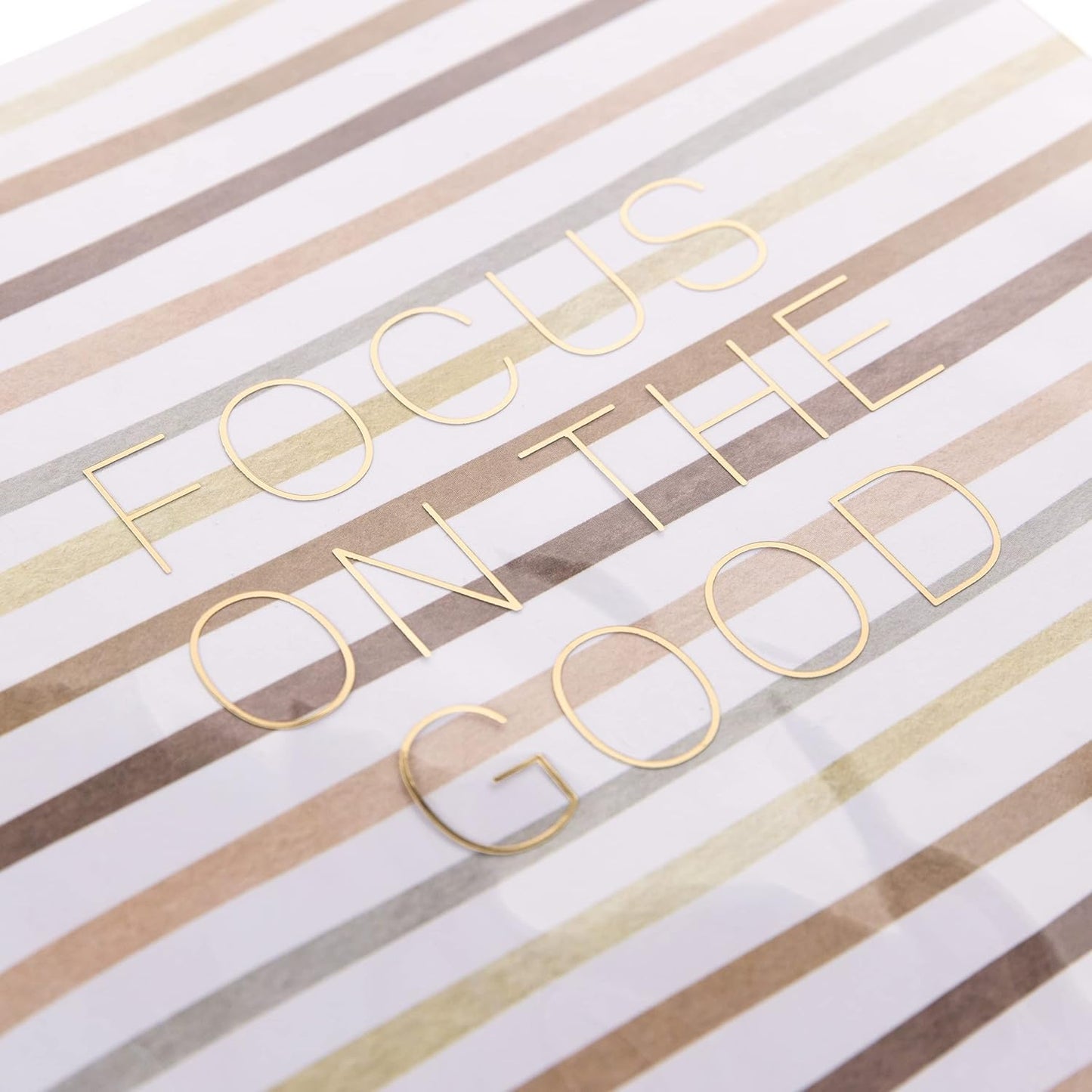 Graphique Weekly Vinyl Journal - Focus Design - 8 x 10, 120 Lined Pages - Features Year in Review Page, Gold Foil